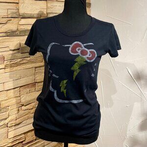 Cute Hello Kitty Tee Shirt Abstract with Lightning. Great Condition, Size Medium